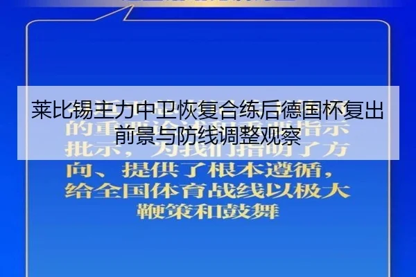 莱比锡主力中卫恢复合练后德国杯复出前景与防线调整观察